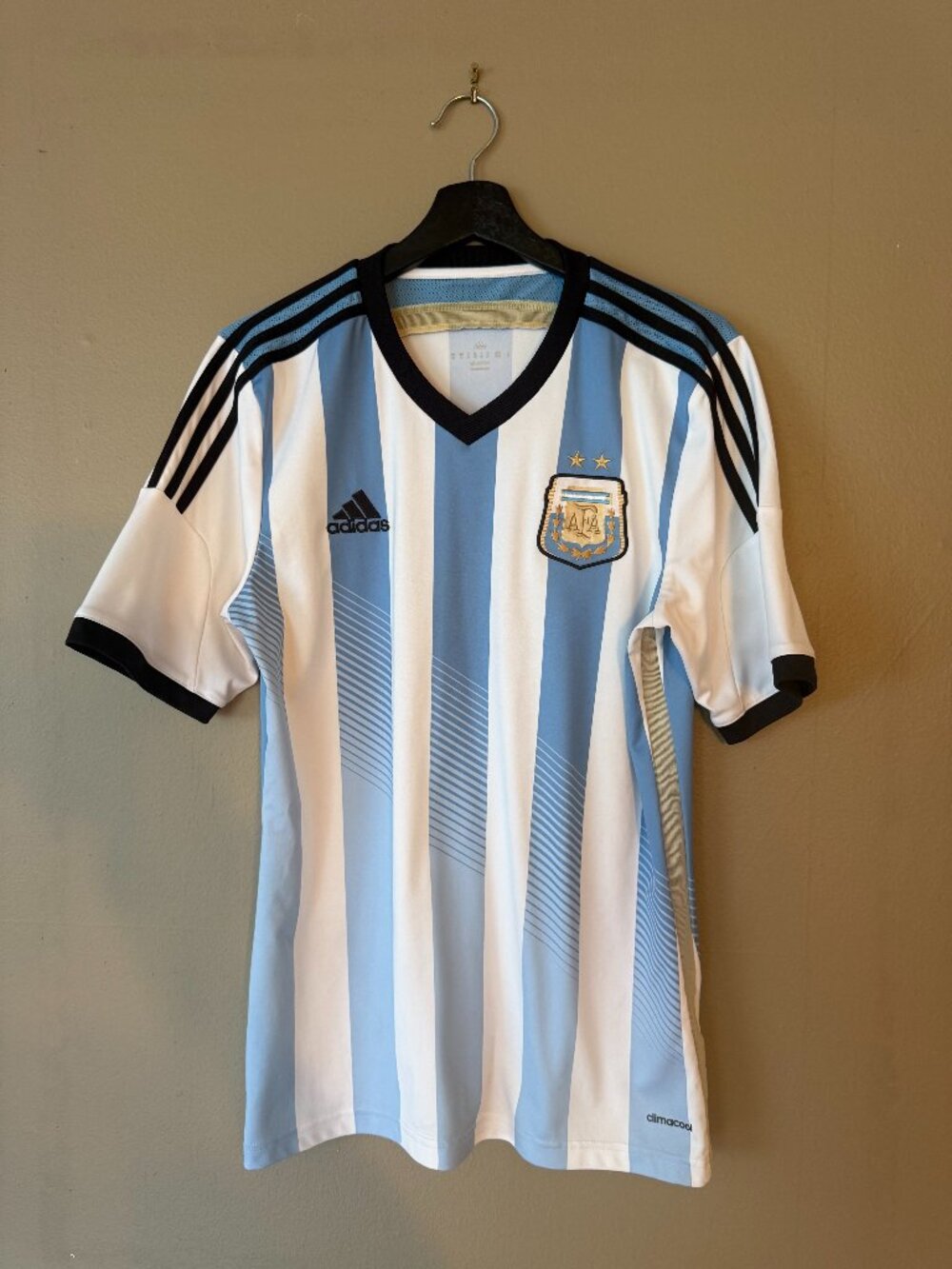 Adidas AFA Argentina Men's National Team Home Soccer Jersey Blue White Medium